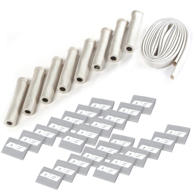 DEI Protect-A-Boot and Wire Kit 8 Cylinder - Silver Thermal Sleeves DEI
