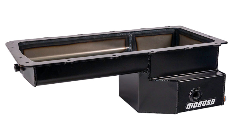 Moroso Ford 5.0 Coyote/Fox Swap (w/Rear Sump) Road Race Baffled Wet Sump 7.5qt 6-5/8in Steel Oil Pan Oil Pans Moroso