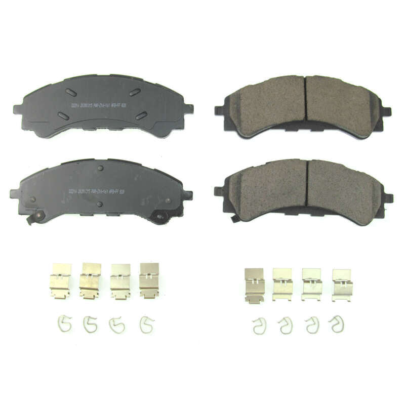 Power Stop 2019 Ford Ranger Front Z17 Evolution Ceramic Brake Pads w/Hardware Brake Pads - OE PowerStop