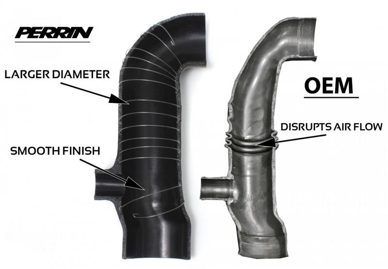 PERRIN 02-07 Subaru WRX / 04-21 STI Turbo Inlet Hose 3in. (For Aftermarket Turbos Only) - Black Hoses Perrin Performance