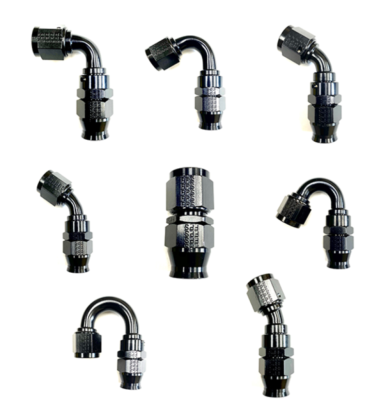 Fragola -10AN Real Street x 60 Degree Hose End Black For PTFE Hose Fittings Fragola