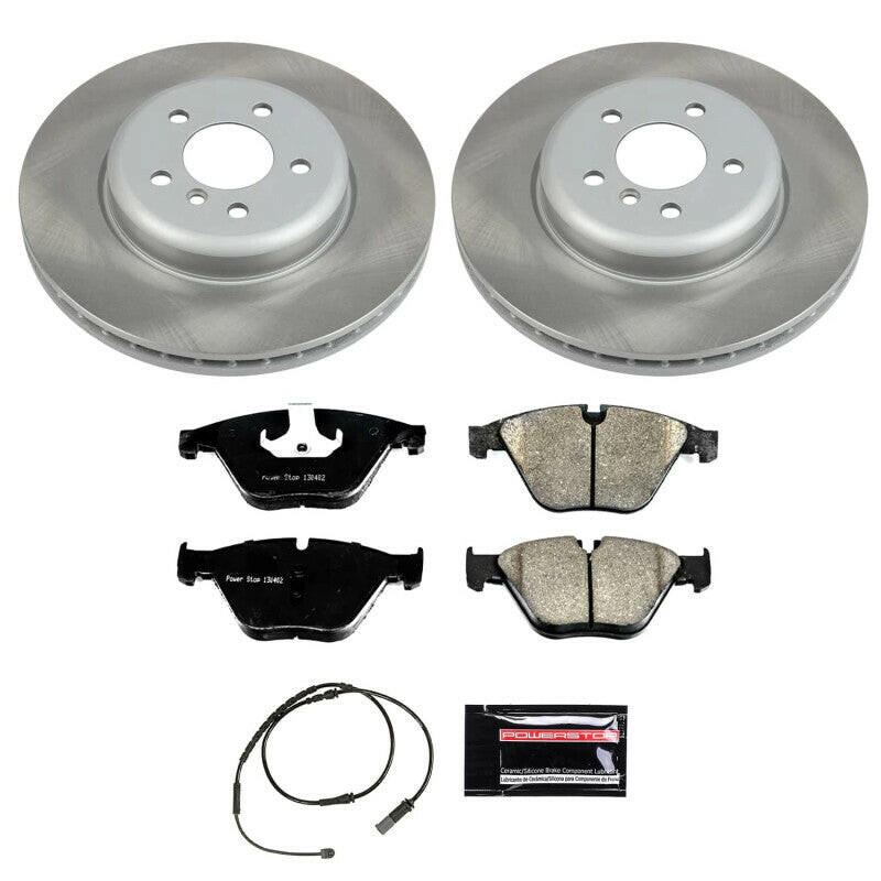 Power Stop 12-16 BMW ActiveHybrid 5 Front Semi-Coated Rotor Kit Brake Kits - Performance Blank PowerStop