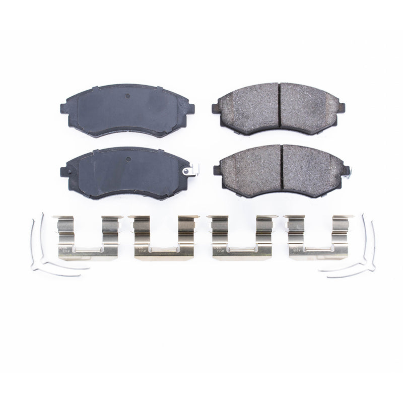 Power Stop 92-01 Hyundai Elantra Front Z17 Evolution Ceramic Brake Pads w/Hardware Brake Pads - OE PowerStop