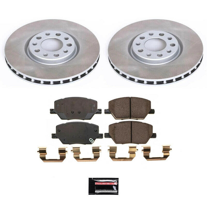 Power Stop 15-22 Jeep Renegade Front Semi-Coated Rotor Kit Brake Kits - Performance Blank PowerStop
