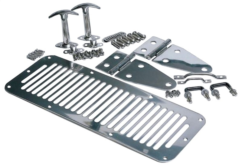 Rampage 1978-1983 Jeep CJ5 Hood Set - Stainless Hood Vents Rampage
