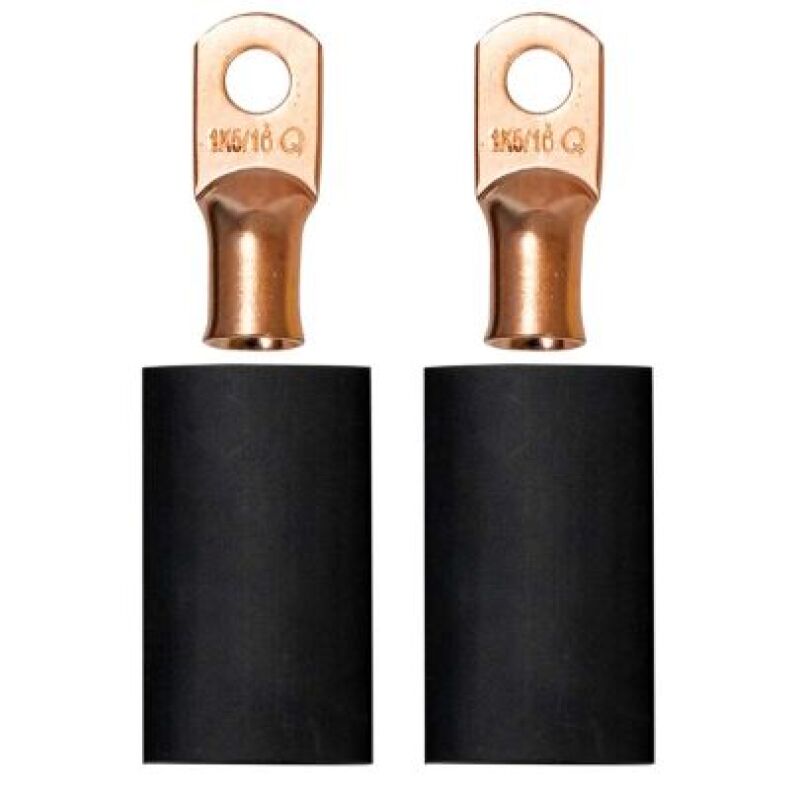 Moroso 5/16in Dia Stud 1 GA Wire Crimp/Solder Battery Cable Terminal Kit (2 Pack) Battery Accessories Moroso