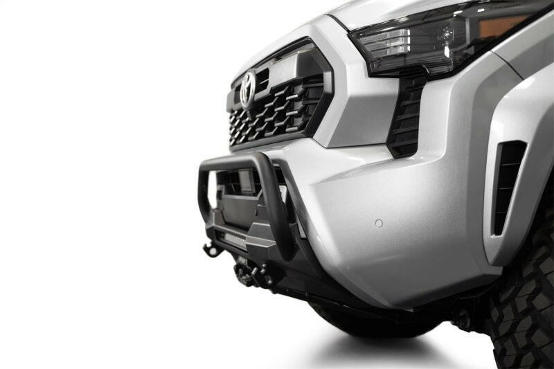 Addictive Desert Designs2024+ Toyota Tacoma Stealth Center Mount Winch Front Bumper w/ Top Hoop Bumpers - Steel Addictive Desert Designs