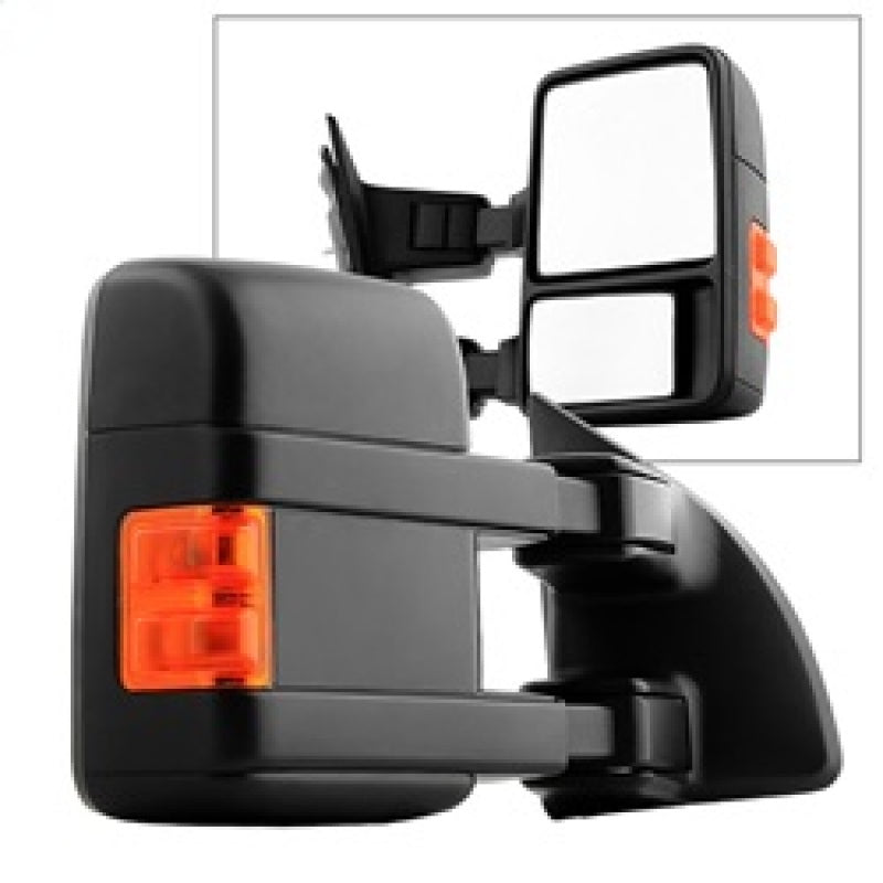 xTune Ford Superduty 99-14 Manual Extendable Manual Adjust Mirror Amber- Right MIR-FDSD08S-MA-AM-R Side Mirrors SPYDER