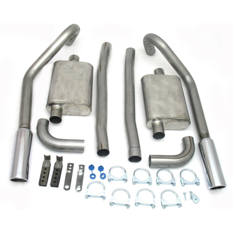 JBA 65-70 Ford Mustang 260-428 409SS Dual Turn Down Under Rear Valance Header Back Exhaust Header Back JBA