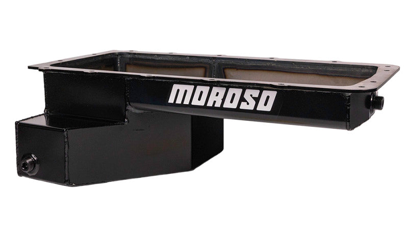 Moroso Ford 5.0 Coyote (w/Rear Sump) Road Race Baffled Wet Sump 9qt 6-5/8in Steel Oil Pan Oil Pans Moroso