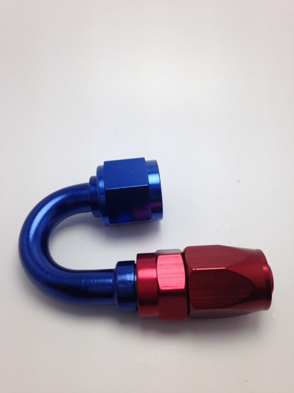 Fragola -10AN Fem x -8AN Hose 180 Degree Reducing Hose End - Blue/Red Fittings Fragola