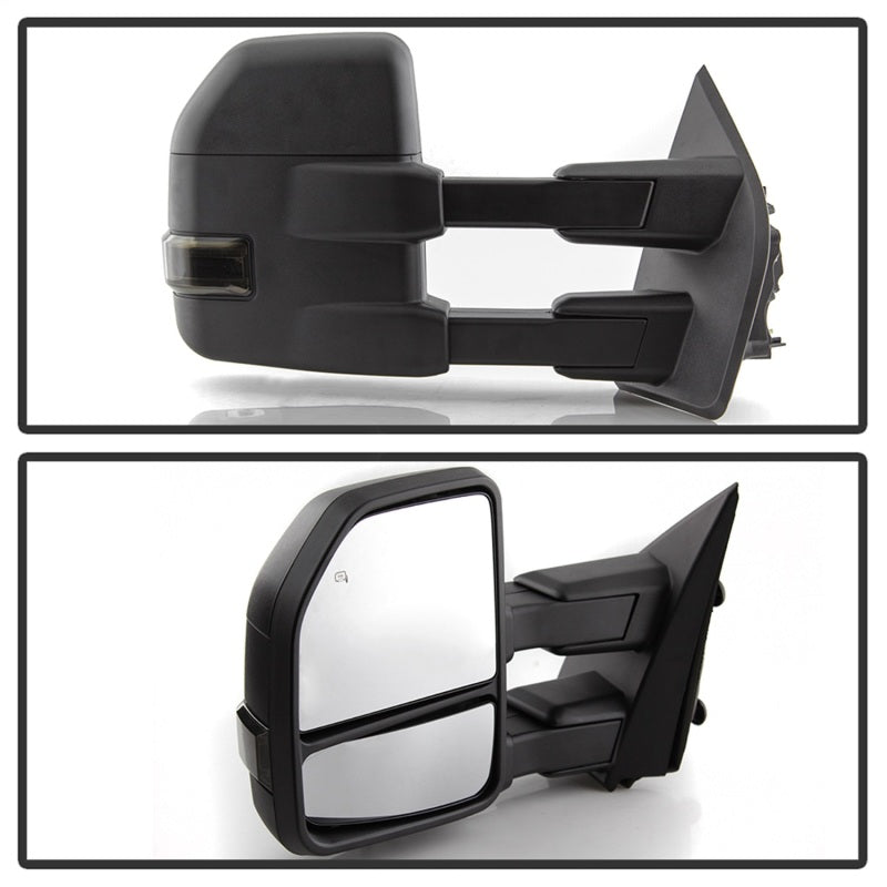 xTune 15-17 Ford F-150 Heated LED Telescoping Pwr Mirrors - Smk (Pair) (MIR-FF15015S-G4-PWH-SM-SET) Side Mirrors SPYDER