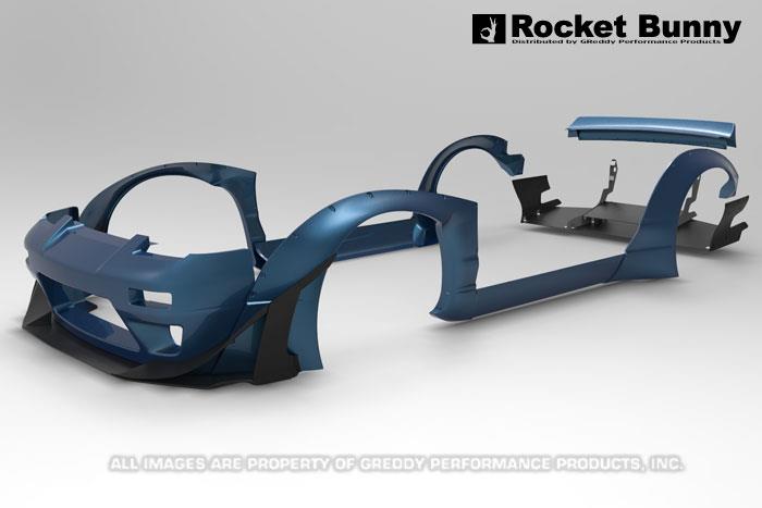 GReddy RPS13 V2 Rocket Bunny Aero Side Skirts Only Side Skirts GReddy