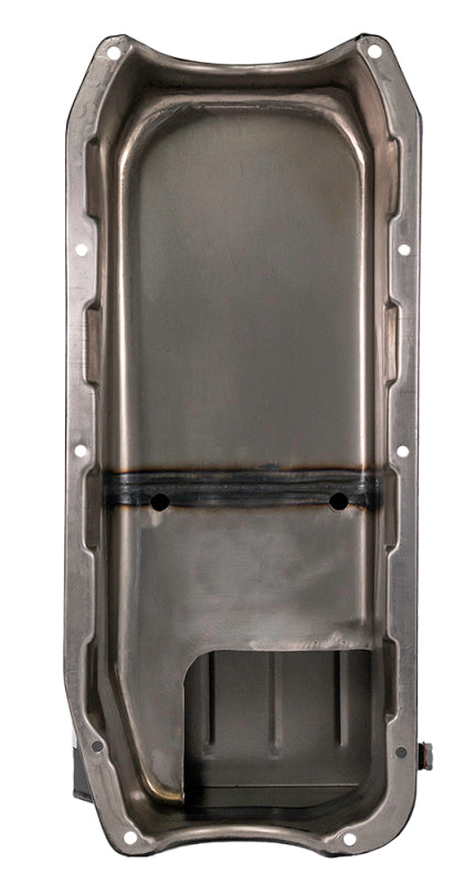 Moroso Pre-85 Chevrolet Small Block (w/Driver Side Dipstick) Wet Sump 7qt 8.25in Steel Oil Pan - Blk Oil Pans Moroso