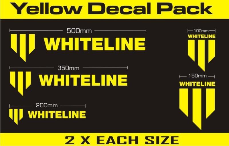 Whiteline Decal Kits 10 Pk Yellow Stickers/Decals/Banners Whiteline