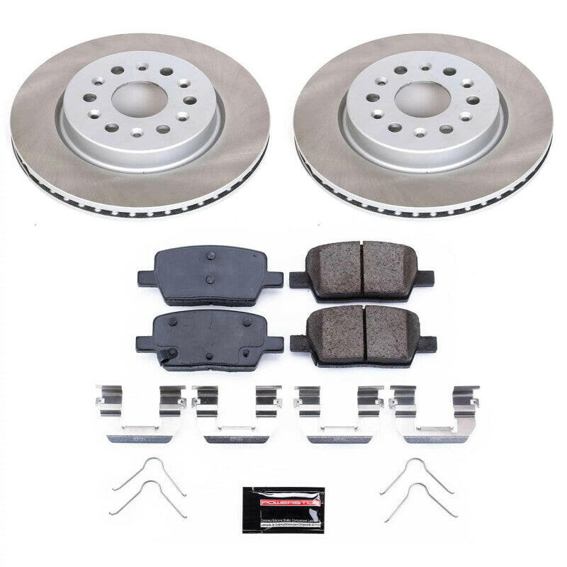 Power Stop 17-20 GMC Acadia Rear Semi-Coated Rotor Kit Brake Kits - Performance Blank PowerStop