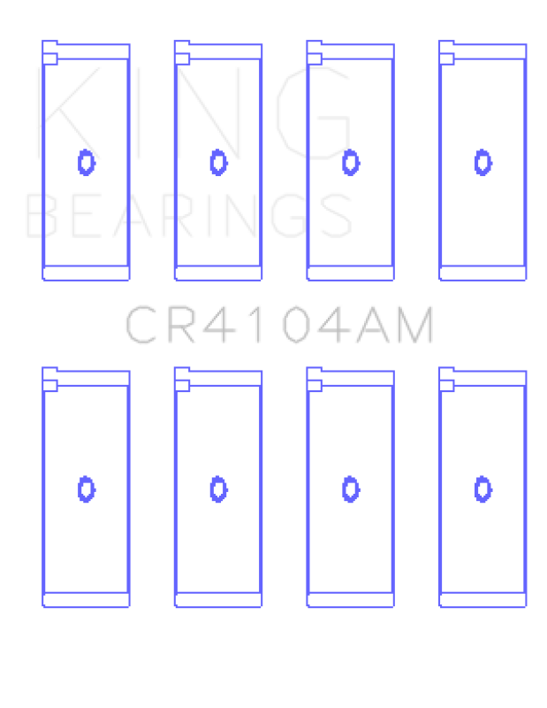 King Engine Bearings Audi Abb/Abm/Adp/Pp/Rn (Size +0.50mm) Connecting Rod Bearing Set Connecting Rods King Engine Bearings