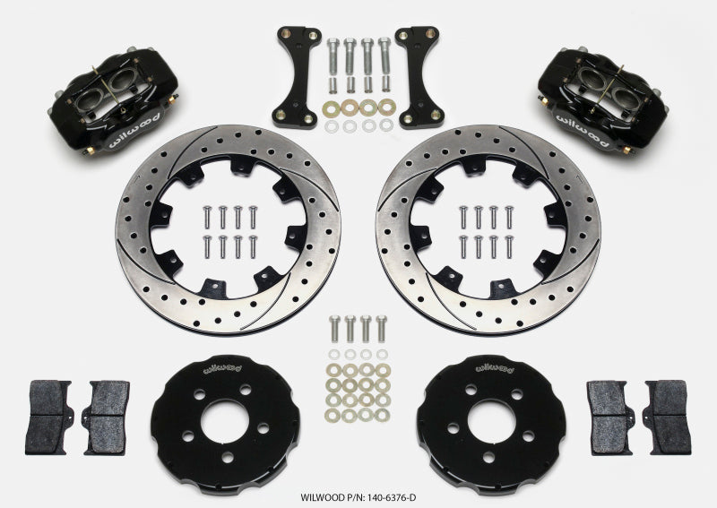 Wilwood Forged Dynalite Front Hat Kit 12.19in Drilled 00-04 PT Cruiser/03-04 SRT/4 Big Brake Kits Wilwood