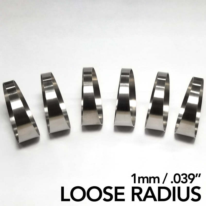 Ticon Industries 3.15in Diameter 1.5D Loose Radius 1mm/.039in Titanium Pie Cut - 6pk Titanium Tubing Ticon