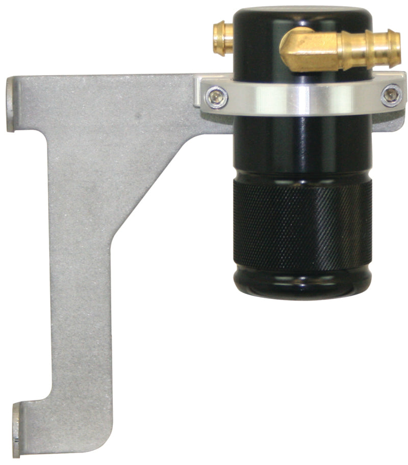 Moroso 12-18 Jeep 3.6L JK Air/Oil Separator Catch Can - Small Body - Billet Aluminum - Black Finish Oil Catch Cans Moroso