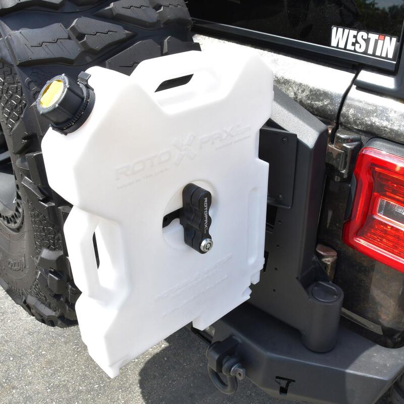 Westin 07-18 Jeep Wrangler JK / 18-22 Jeep Wrangler JL RotoPax Mount - Tex. Blk Ladder Racks Westin