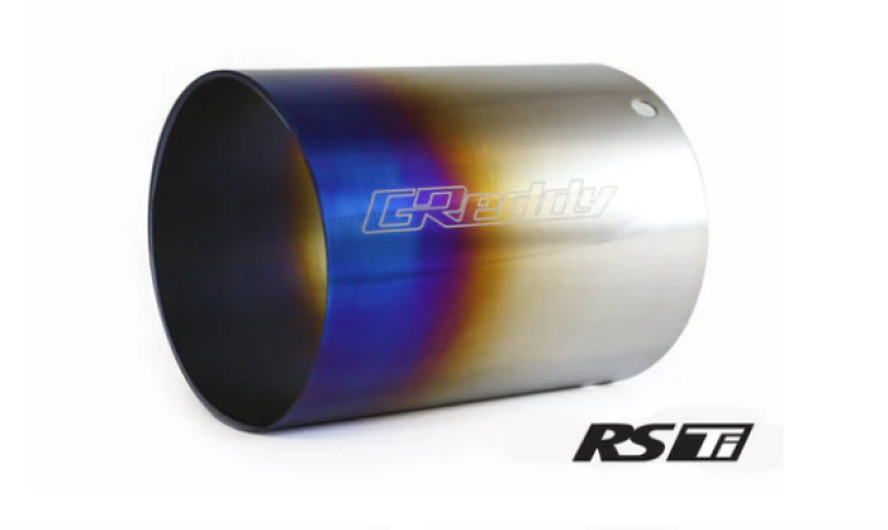 GReddy Burnt Titanium Tip 115mm Diameter 150mm Length (Revolution RS/RS-TI/RS-Race) - 160 Rev RS (L) Tips GReddy
