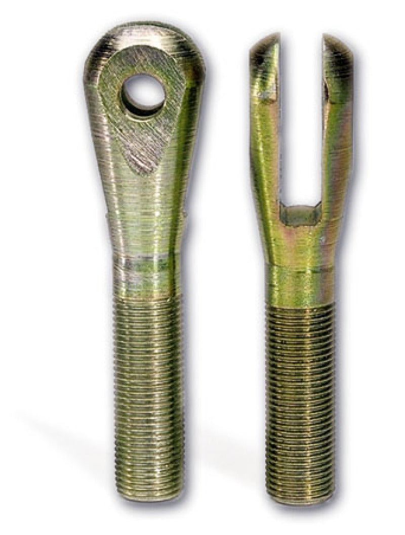 Moroso Clevis End - 1/2in-20 Thread on Shank - Chrome Moly Steel - Gold Iridite Finish - 2 Pack Hardware Kits - Other Moroso