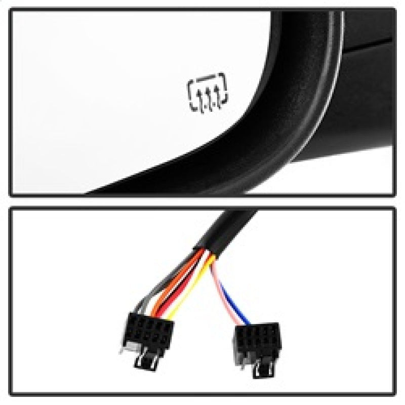 xTune Dodge Ram 1500 09-12 Extendable Heated Adjust Mirror Black Housing Left MIR-DRAM09S-PWH-L Side Mirrors SPYDER