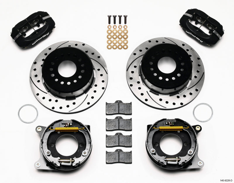 Wilwood Forged Dynalite P/S Park Brake Kit Drilled 2005-2014 Mustang Big Brake Kits Wilwood