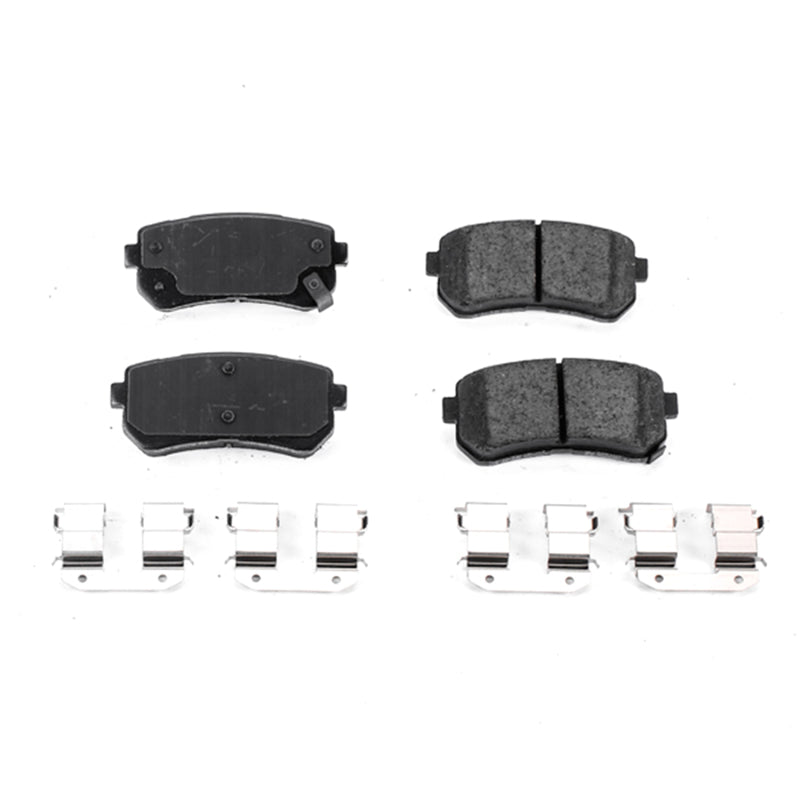Power Stop 17-19 Hyundai Sonata Rear Z17 Evolution Ceramic Brake Pads w/Hardware Brake Pads - OE PowerStop