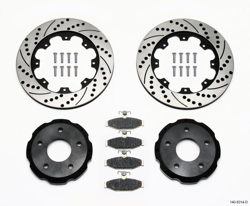 Wilwood Pro-Matrix Rear Kit Drilled 88-96 Corvette C4 Brake Rotors - 2 Piece Wilwood