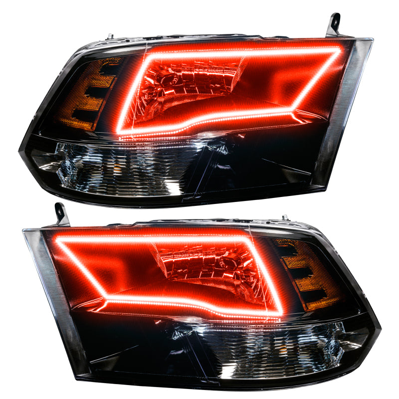 Oracle Lighting 09-18 RAM 1500 Sport Halo Headlights - Blk Housing w/2.0 Controller Headlights ORACLE Lighting