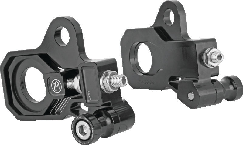Performance Machine HD Touring Axle Adj Kit - Black Ano Axles Performance Machine