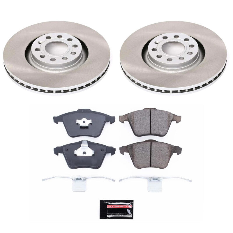 Power Stop 01-05 Audi Allroad Quattro Front Semi-Coated Rotor Kit Brake Kits - Performance Blank PowerStop