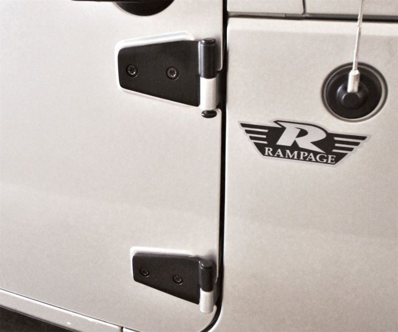 Rampage 2007-2018 Jeep Wrangler(JK) Door Hinges - Black Doors Rampage