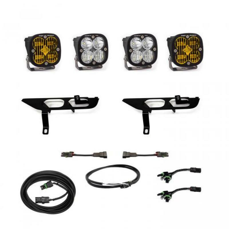 Baja Designs 2021+ Ford F150 Fog Pocket Kit SAE Amber Squadron Pro DC Light Bars & Cubes Baja Designs