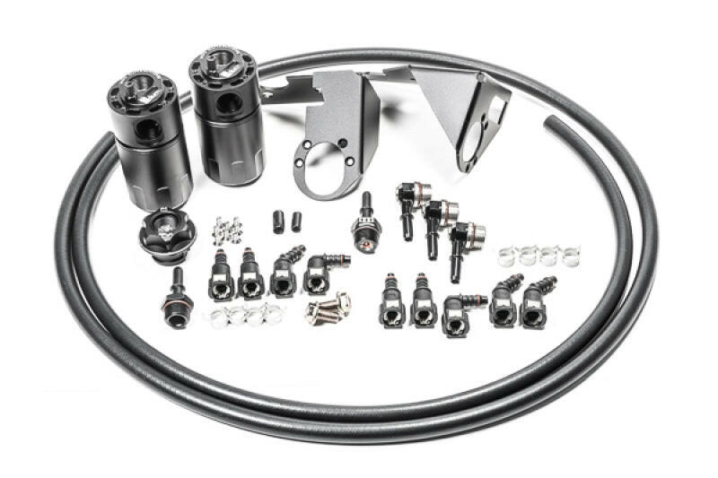 Radium Engineering 05-13 Chevrolet Corvette Fluid Lock Dual Catch Can Kit Oil Catch Cans Radium Engineering