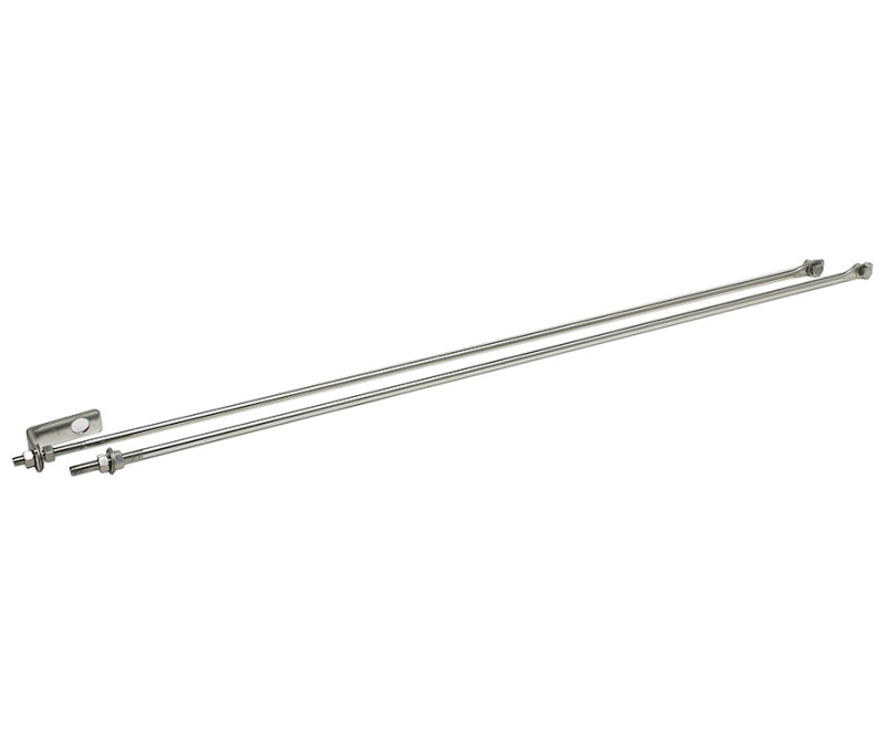 Kentrol 72-86 Jeep CJ Strut Rod Kit - Polished Silver Strut Bars Kentrol