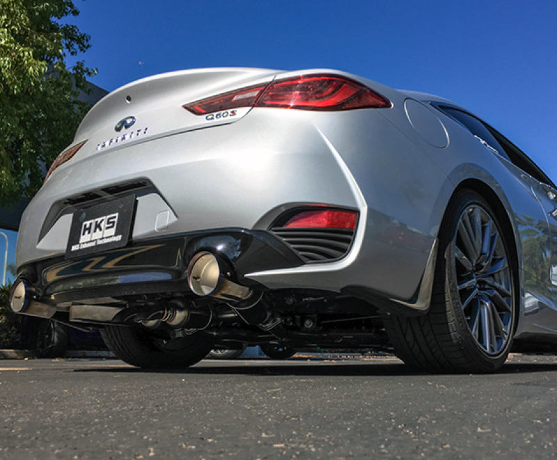 HKS 2017 Infiniti Q60 (RWD) Dual Hi-Power Titanium Tip Catback Exhaust Catback HKS