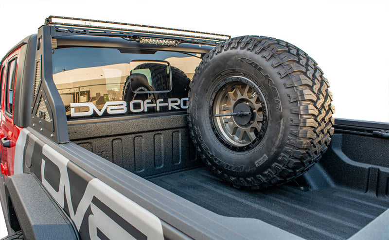 DV8 Offroad 2019+ Jeep Gladiator Universal Stand Up In-Bed Tire Carrier Chase Racks DV8 Offroad