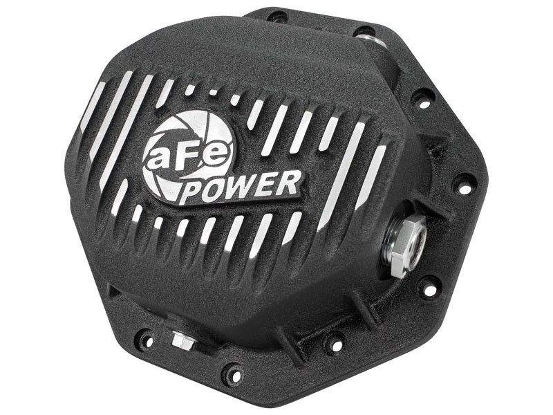 AFE Rear Differential Cover (Black Machined; Pro Series); Dodge/RAM 94-14 Corporate 9.25 (12-Bolt) Diff Covers aFe
