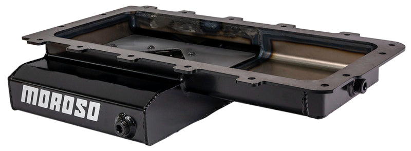 Moroso Ford 4.6/5.4L Cobra Replica (w/Rear Sump) Road Race Baffled Wet Sump 7qt 4in Steel Oil Pan Oil Pans Moroso