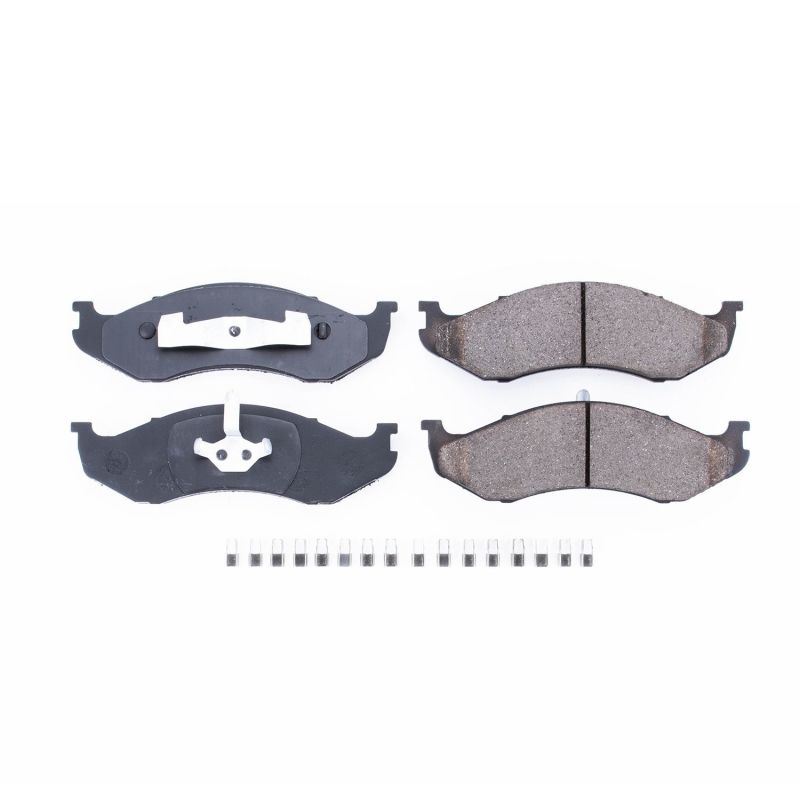 Power Stop 90-01 Jeep Cherokee Front Z17 Evolution Ceramic Brake Pads w/Hardware Brake Pads - OE PowerStop