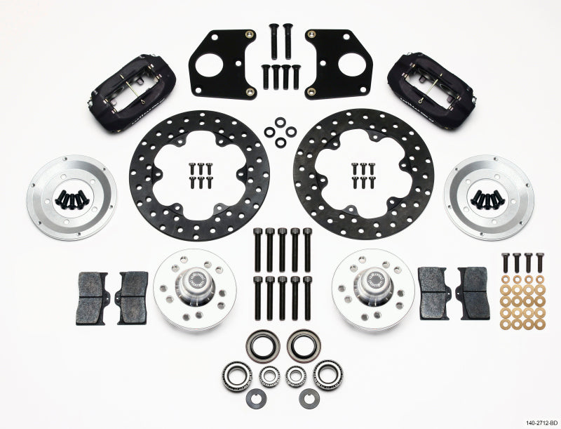 Wilwood Forged Dynalite Front Drag Kit Drilled Rotor CPD 62-72 B 62-72 E w/9in Drum Big Brake Kits Wilwood