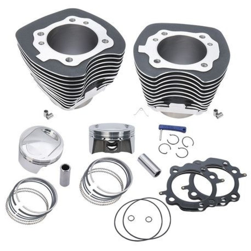 S&S Cycle 99-06 BT 98in Bolt-In Big Bore Kit - Wrinkle Black Piston Sets - Powersports S&S Cycle