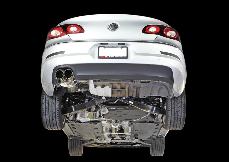 AWE Tuning VW CC 2.0T Touring Edition Performance Exhaust - Diamond Black Tips Catback AWE Tuning