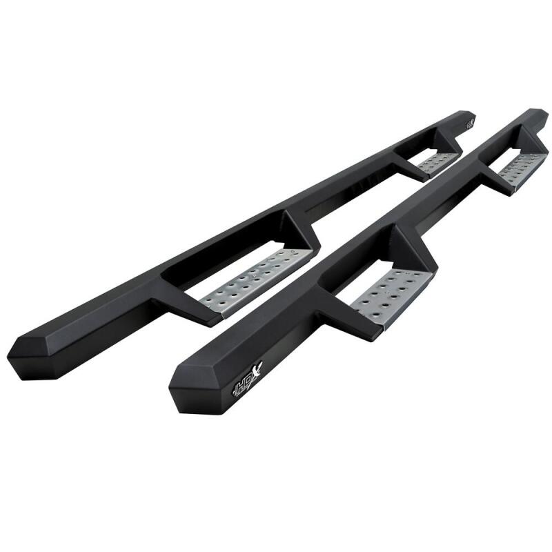 Westin 04-13 Chevy Silverado 1500 Crew Cab HDX Stainless Drop Nerf Step Bars - Textured Black Nerf Bars Westin