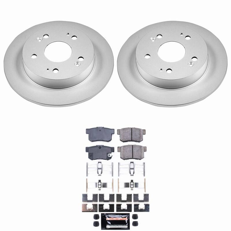 Power Stop 13-15 Acura ILX Rear Z23 Coated Brake Kit Brake Kits - Performance D&S PowerStop
