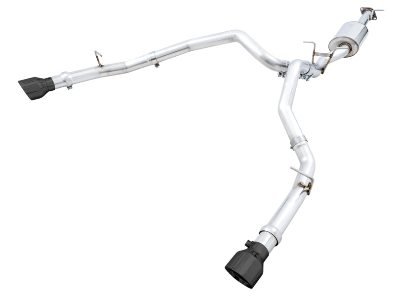 AWE Tuning 19-21 RAM 1500 5.7L (w/Cutouts) 0FG Dual Rear Exit Cat-Back Exhaust - Diamond Black Tips Catback AWE Tuning