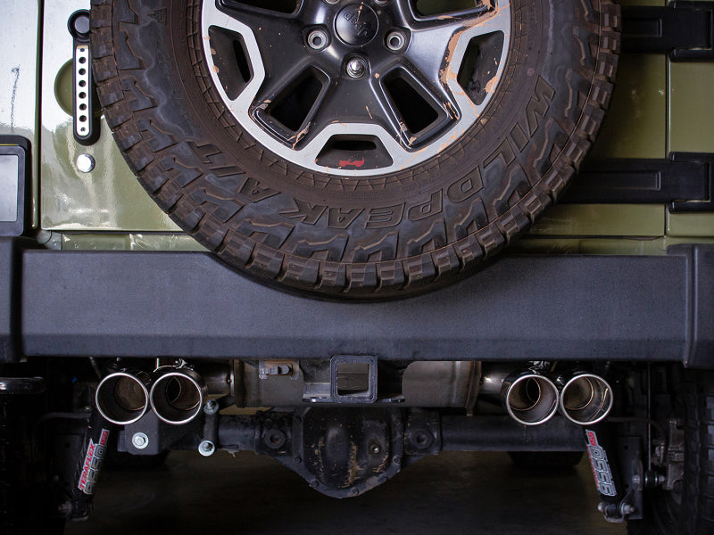 aFe Vulcan Series 2.5in 304SS Cat-Back Exhaust 07-18 Jeep Wrangler (JK) V6-3.6/3.8L w/ Polished Tips Catback aFe